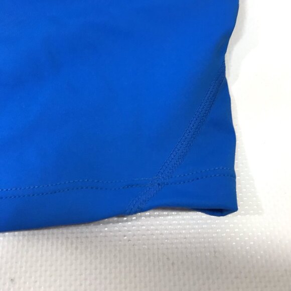 Royal Blue Cropped Workout Top V-Neck Built-In Bra Sz S, Colorskin - Picture 6 of 16